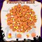 Halloween Resin Charms – 80 Pcs Mini Fake Pumpkins & Candy Corn, Small Ornaments for Halloween Decorations, DIY Crafts & Party Decor